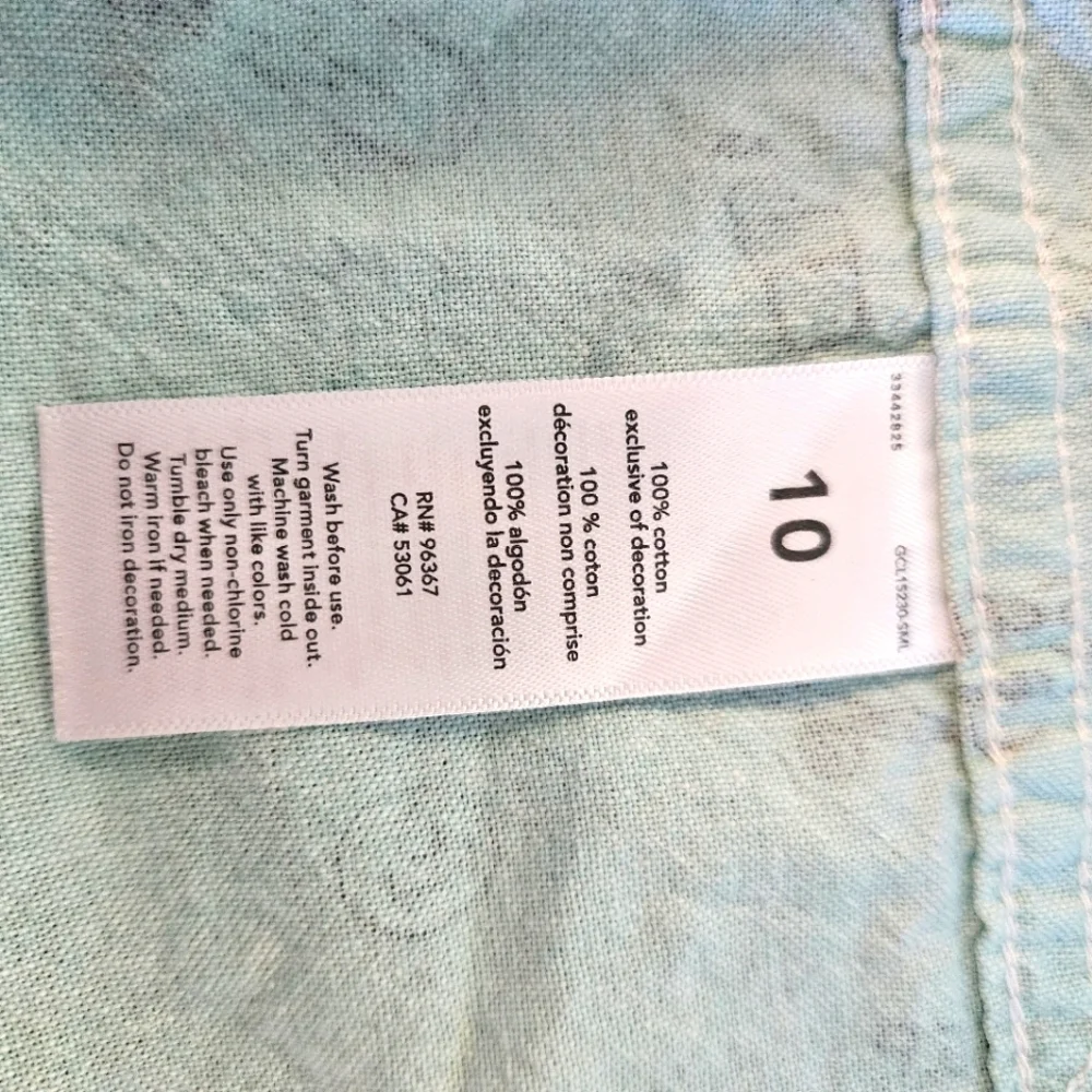 Osh Kosh Boys Skater Themed Button Down Shirt Size 10